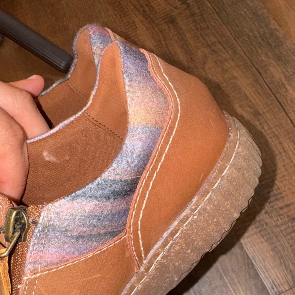 Clarks Brown Espadrilles with Patterned Accent